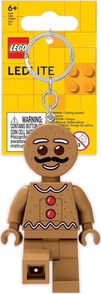 Брелок для ключей LEGO® Gingerbread Men KE182, коричневый цв.