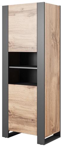 Spinta Wood, antracito sp./ąžuolo sp., 40 cm x 65 cm x 170.5 cm