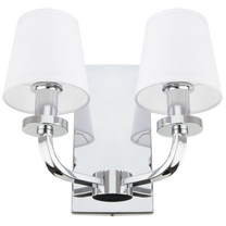 Valgusti seinale Cosmo Light New York, E14, 2 x 40 W, valge v. / hõbe v.