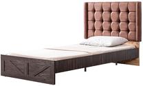 Lova viengulė Kalune Design Elit, 100 x 200 cm, antracito sp./riešuto sp., be čiužinio, su grotelėmis