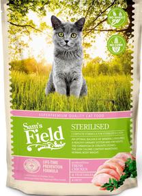 Sausas kačių maistas Sam's Field, vištiena, 0.4 kg
