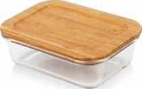 Pārtikas trauks Nava, 0.65 l, 17.5 cm x 13 cm, caurspīdīga krās./brūna krās.