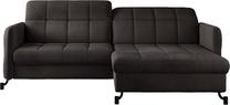 Kampinė sofa Lorelle Mat Velvet 29, tamsiai ruda sp., dešininė, 160 x 225 cm x 105 cm