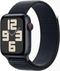 Viedais pulkstenis Apple Watch SE GPS + Cellular 40mm Midnight Aluminium Midnight Sport Loop, melns krās.