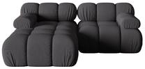 Modulinė sofa Micadoni Bellis 3D, pilka sp., kairinė, 188 x 155 cm x 64 cm