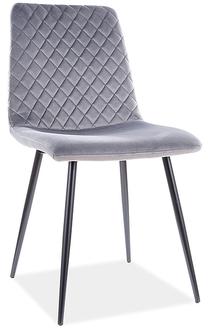 Valgomojo kėdė Modern Irys Velvet, pilka sp., 46 cm x 42 cm x 84 cm