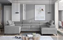 Kampinė sofa Escada Sawana 21, pilka sp., dešininė, 200 x 330 cm x 98 cm