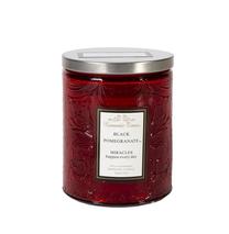 Žvakė, cilindrinė/aromatinė Romantic times Glass Velvet Rose, 1 - 32 h, 403 g, raudona sp.