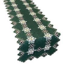 Ziemassvētku galda celiņš taisnstūrveida OS-285-B, zelta krās./zaļa krās., 40 x 260 cm
