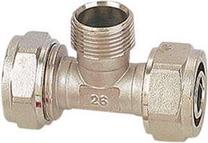 Тройник GTN, 26 x 3/4"M x 26 mm