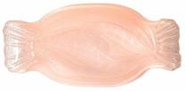 Serviravimo lėkštė Homla Faros in the shape of a candy with glitter, 21 cm, rožinė sp., stiklas