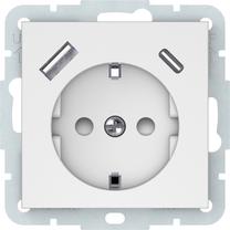 Kontaktligzda Vilma QR1000 RP16-002-22/A+C, Iezemēta rozete, matēta balta krās.