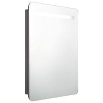 Pakabinama vonios spintelė su veidrodžiu VLX High Gloss, pilka sp., 11 cm x 60 cm x 80 cm