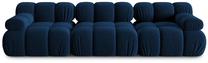 Modulinė sofa Micadoni Home Bellis 3 Seats, tamsiai mėlyna sp., 282 x 94 cm x 63 cm