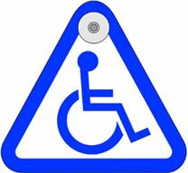 Automobilio lipdukas Disabled 1/07153, 12 cm x 13.5 cm