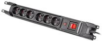 Buitinis ilgintuvas ARMAC Surge Protection M6/15/R/CZ/IEC, 0.150 m, 6 lizdų, su jungikliu, juoda sp.
