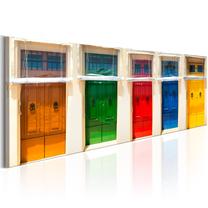 Reprodukcija Artgeist Colourful Doors KR33, 120 cm x 40 cm