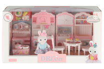 Rinkinys, žaislinė virtuvė su figūrėle Bay Dreamy Bunny and Kitchen Playset, įvairių spalvų