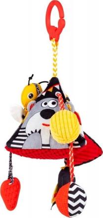 Игрушка для коляски Balibazoo Pyramid Polar Bear, красный цв./желтый цв./серый цв.