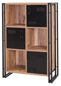 Pastatoma lentyna Kalune Design Cosmo Neva, ruda sp./juoda sp., 127 cm x 35 cm x 89 cm