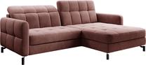 Kampinė sofa Lorelle Kronos 29, rožinė sp., dešininė, 160 x 225 cm x 105 cm