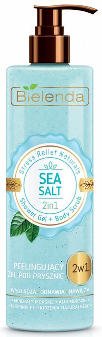 Kūno prausimosi želė Bielenda Stress Relief Naturals Sea Salt, 410 g