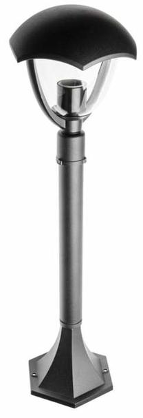 Brīvi stāvošs āra gaismeklis GTV Grande P, 60W, E27, IP54, melna krās., 20 cm x 100 cm