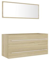 Vonios kambario baldų komplektas VLX 804857, ąžuolo sp., 38.5 cm x 100 cm x 48 cm