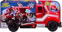 Žaislinis greitosios pagalbos automobilis Mattel WWE Slambulance JMR51, raudona sp.