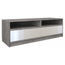 TV galds Karo 120, balta krās./pelēka krās., 120 cm x 40 cm x 45 cm