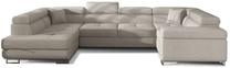 Kampinė sofa Letto Cover 02, šviesiai ruda sp., kairinė, 202 x 340 cm x 90 cm
