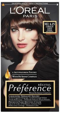 Matu krāsa L’Oréal Paris Preference, caracas krās., 4.15, 160 ml
