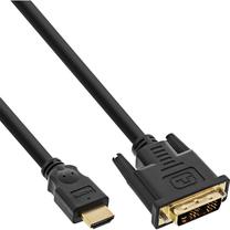 Провод InLine 17663P DVI 18+1 male, HDMI, 3 м, черный цв.