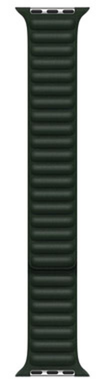 Dirželis Apple, 45mm Sequoia Green Leather Link - S/M, tamsiai žalia sp.