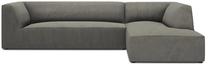 Kampinė sofa Micadoni Home Ruby 4 Seats, pilka sp./smėlio ruda sp., dešininė, 273 x 180 cm x 69 cm