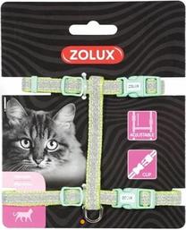 Шлейка для кошек Zolux Shiny 520024VER, 11 см x 15 мм, зеленый цв.