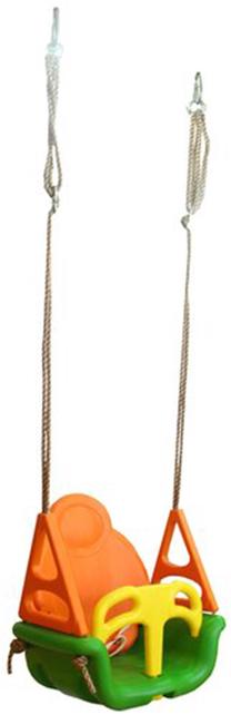 Piekarināmās šūpoles–krēsliņš bērniem 4IQ Childrens Swing 3in1, 39 cm, brūna krās./zaļa krās./oranža krās.