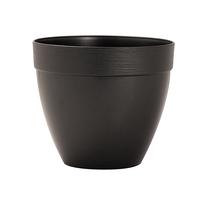 Puķu pods Plasticotto Touch 20-240, plastmasa, Ø 20 cm, melna krās./pelēka krās.