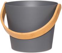 Saunos kibiras Rento, aliuminis/bambukas, 5 l, 23 x 23 cm, pilka sp.
