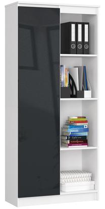 Biuro spinta Akord R 80, balta sp./grafito sp., 180 cm x 35 cm x 80 cm