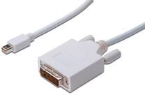 Adapteris Assmann Mini DisplayPort, DVI-D male, 1 m, balta sp.