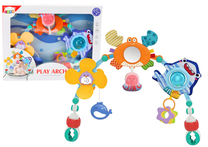 Rotaļlieta šūpuļkrēsliņam Lean Toys Sea Animals, daudzkrāsaina