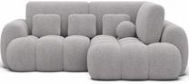 Kampinė sofa - lova Cozion Kendell 03, pilka sp., dešininė, 165 x 267 cm x 105 cm