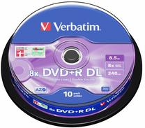 Ierakstāms kompaktdisks Verbatim, 8.5 GB, 10gab.