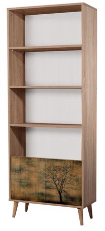 Pastatoma lentyna Kalune Design Booki 729, sonoma ąžuolo sp., 198 cm x 40 cm x 75 cm