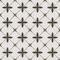 Flīzes, akmens Cersanit Patchwork Mirage 5901771052081, 29.8 cm x 29.8 cm, balta krās./melna krās.