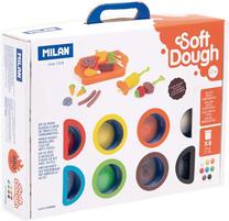 Plastilino rinkinys, su priedais Milan Soft Dough Barbecue, mėlyna sp./ruda sp./balta sp.