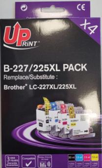 Tinte Uprint 225XL BK, dzeltens krās./zila krās./fuksīna (magenta) krās., 30 ml