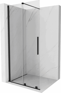 Dušo sienelė Mexen Walk-In Velar, 75 cm x 200 cm, juoda sp./grūdintas