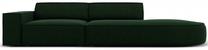 Sofa Micadoni Home Jodie Rounded 3 Seats, tamsiai žalia sp., dešininė, 262 x 102 cm x 70 cm